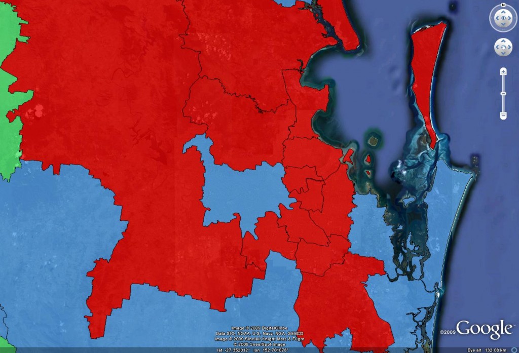 Brisbane, 2009 draft federal boundaries