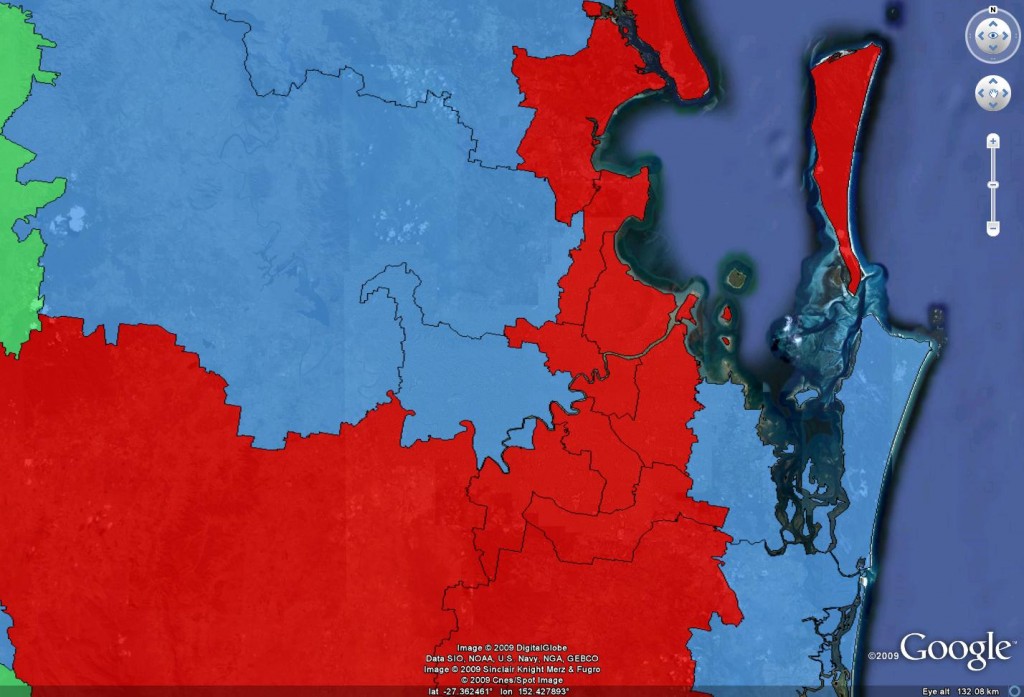 Brisbane, 2007 federal boundaries