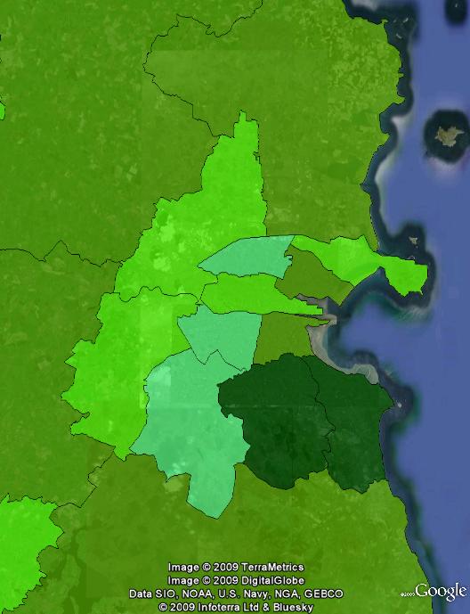 2009 referendum results in Dublin.