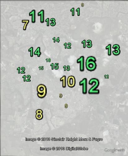 Greens primary votes in the Ipswich urban area at the 2010 federal election.