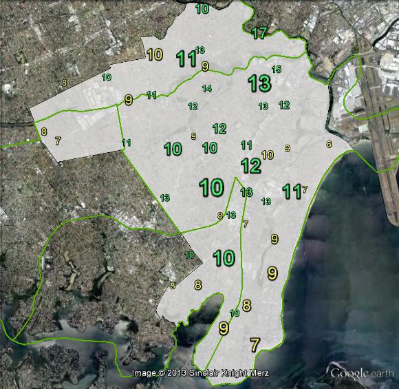 Greens primary votes in Barton at the 2010 federal election.