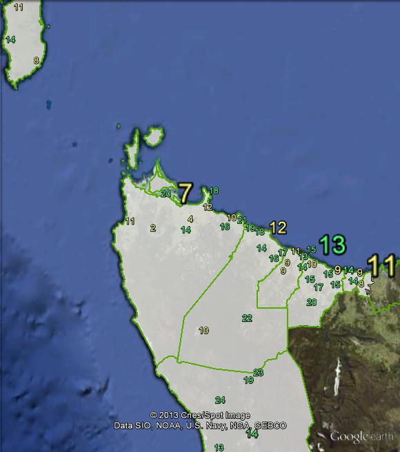 Greens primary votes in Braddon at the 2010 federal election.