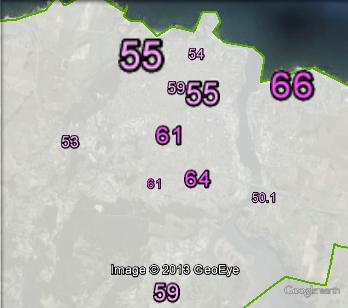 Two-party-preferred votes in Devonport at the 2010 federal election.