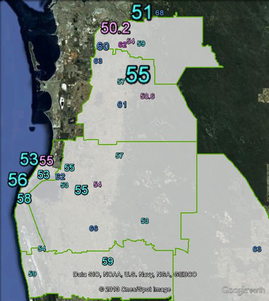 Two-party-preferred votes in Canning at the 2010 federal election.