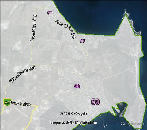 Two-party-preferred votes in Bowen at the 2010 federal election.