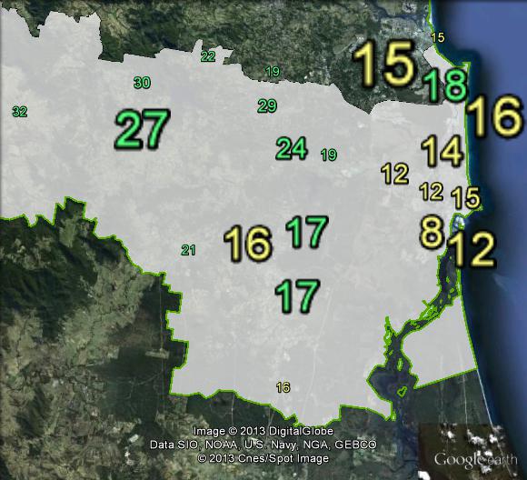 Greens primary votes in Fisher at the 2010 federal election.