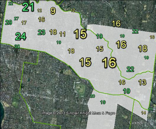 Greens primary votes in Higgins at the 2010 federal election.