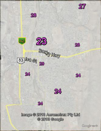 Labor primary votes in Mount Isa at the 2010 federal election.