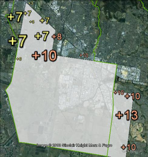 Swing to the Democratic Labor Party at the 2013 Lyndhurst by-election.