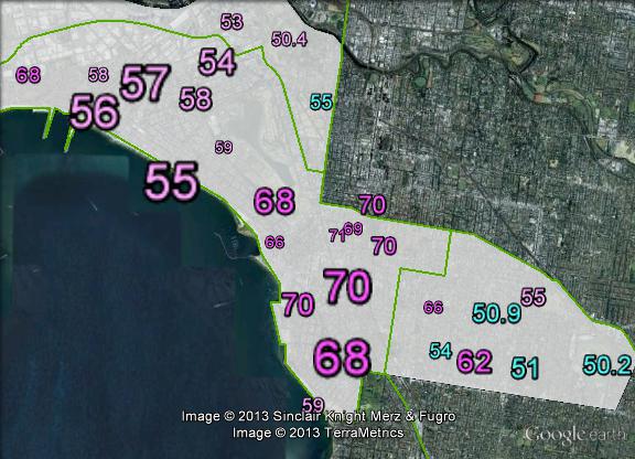 Two-party-preferred votes in Melbourne Ports at the 2010 federal election.