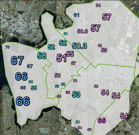 Two-party-preferred votes in Swan at the 2010 federal election.