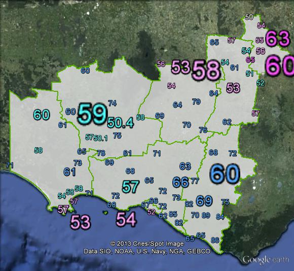 Two-party-preferred votes in Wannon at the 2010 federal election.