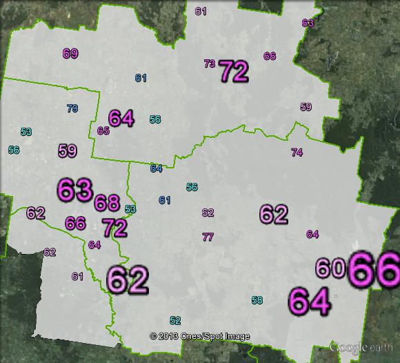 Two-party-preferred votes in Ballarat at the 2010 federal election.