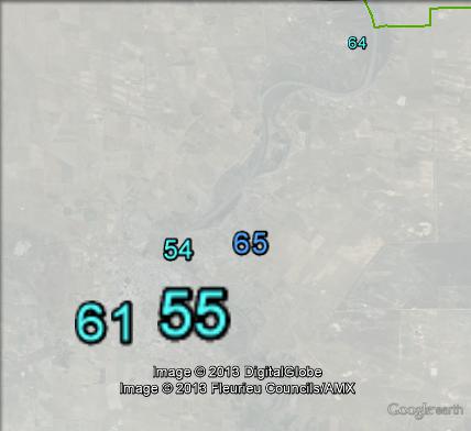 Two-party-preferred votes in the Murray Bridge area at the 2010 federal election.