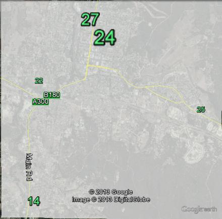 Greens primary votes in the Castlemaine area at the 2010 federal election.