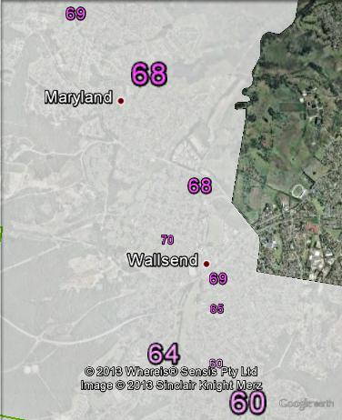 Two-party-preferred votes in northern parts of Charlton at the 2010 federal election.