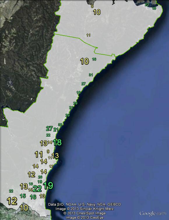 Greens primary votes in Cunningham at the 2010 federal election.