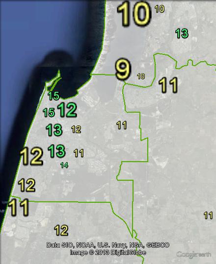 Greens primary votes in Bunbury at the 2010 federal election.