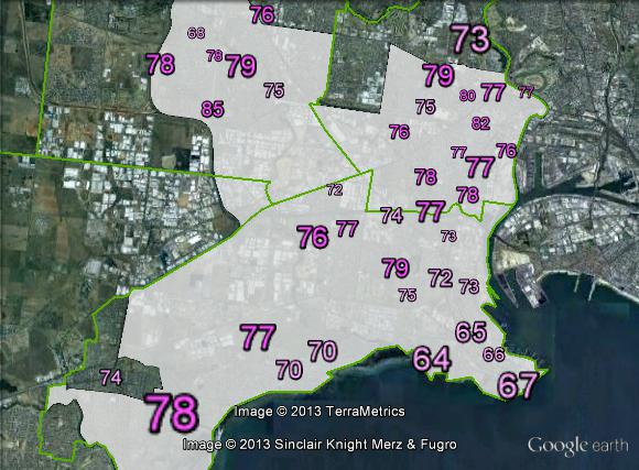 Two-party-preferred votes in Gellibrand at the 2010 federal election.