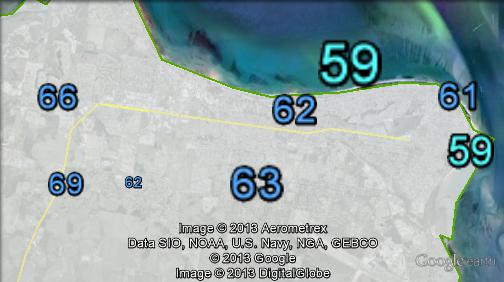 Two-party-preferred votes in the Hervey Bay area at the 2010 federal election.