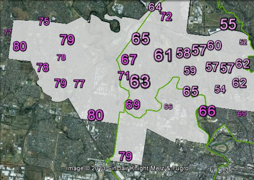 Two-party-preferred votes in Maribyrnong at the 2010 federal election.