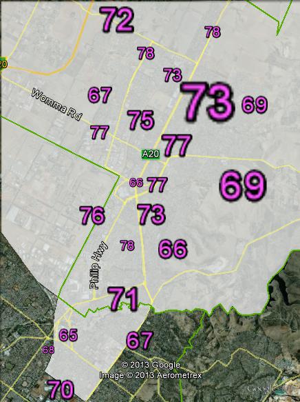 Two-party-preferred votes in Elizabeth at the 2010 federal election.