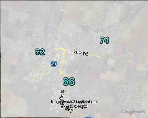 Two-party-preferred votes in Kingaroy at the 2010 federal election.