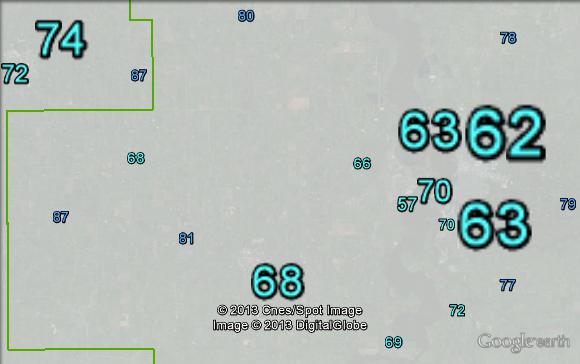 Two-party-preferred votes in central parts of Murray at the 2010 federal election.