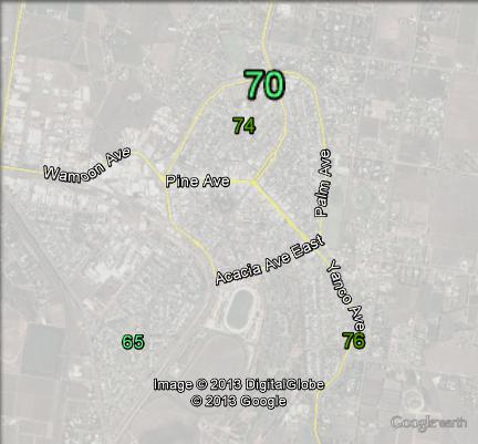 Two-party-preferred votes in Leeton at the 2010 federal election.