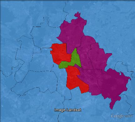First vote winners at the  2013 German federal election in Berlin.