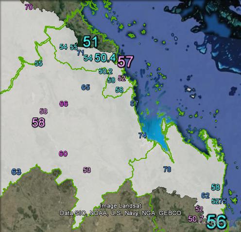 Two-party-preferred votes in Capricornia at the 2013 federal election.