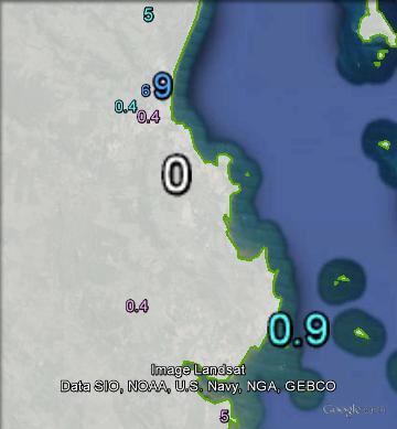 Two-party-preferred swings in southeastern parts of Capricornia at the 2013 federal election.