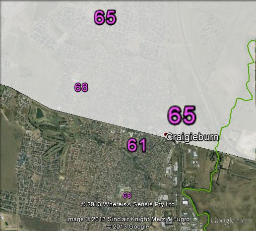 Two-party-preferred votes in Craigieburn at the 2013 federal election.