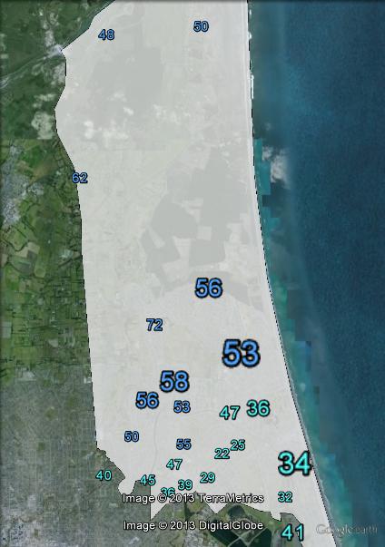 National party votes in Christchurch East at the 2011 general election.