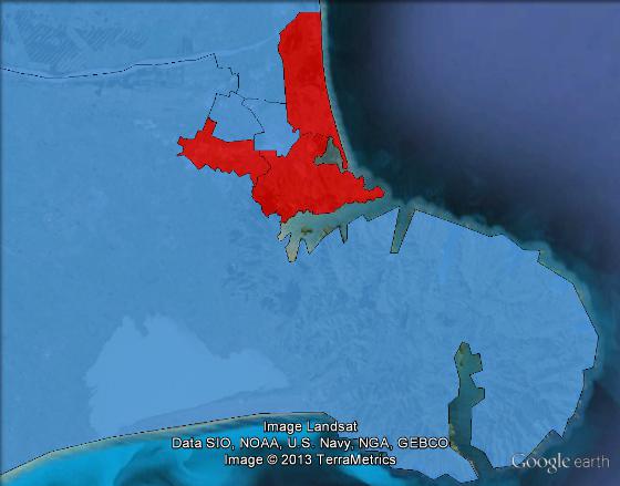 Electoral boundaries in Christchurch for 2008 and 2011 elections.