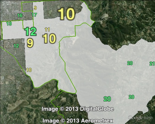 Greens primary votes in Bragg at the 2010 state election.