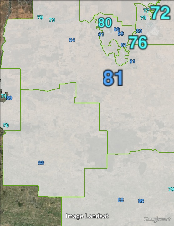 Two-party-preferred votes in Chaffey at the 2010 state election.