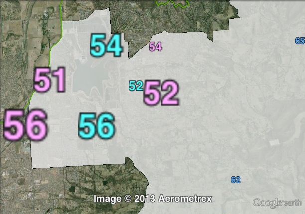 Two-party-preferred votes in Fisher at the 2010 state election.