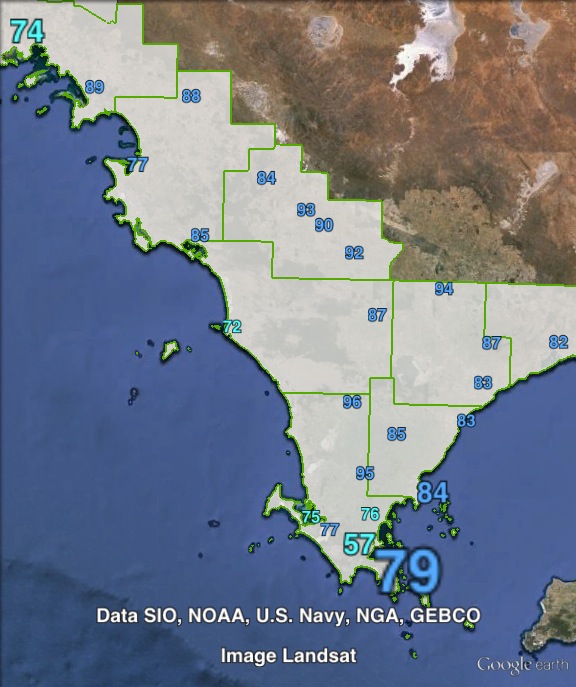 Two-party-preferred votes in Flinders at the 2010 state election.