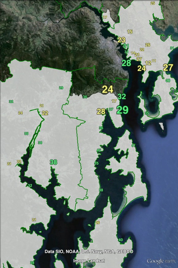 Greens primary votes in Franklin at the 2010 state election.