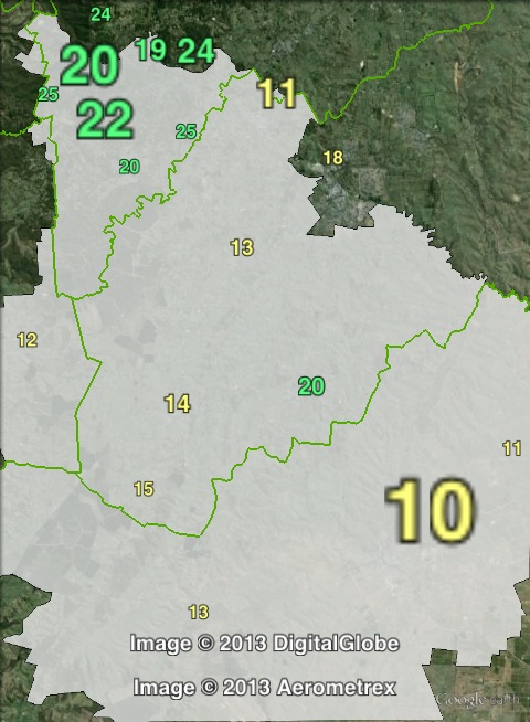 Greens primary votes in Heysen at the 2010 state election.