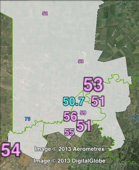 Two-party-preferred votes in Light at the 2010 state election.