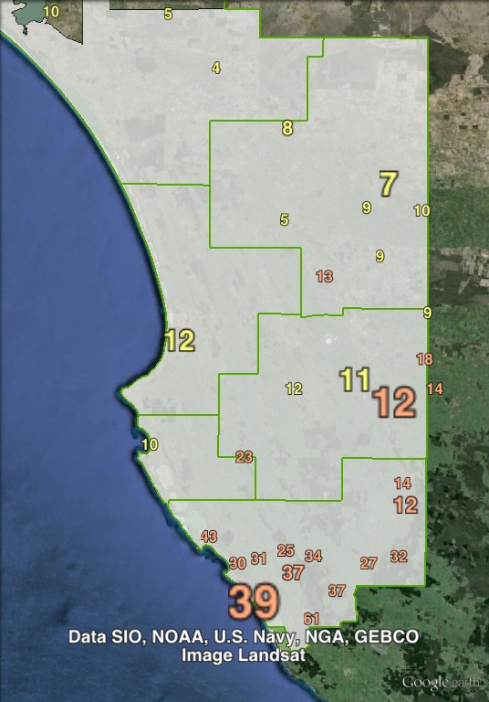 Primary votes for independent candidate Darren O'Halloran in MacKillop at the 2010 state election.