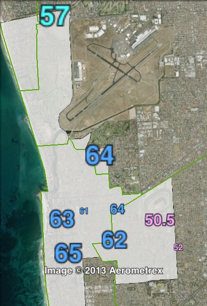 Two-party-preferred votes in Morphett at the 2010 state election.