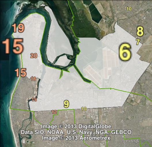 Primary votes for independent candidate Max James in Port Adelaide at the 2010 state election.