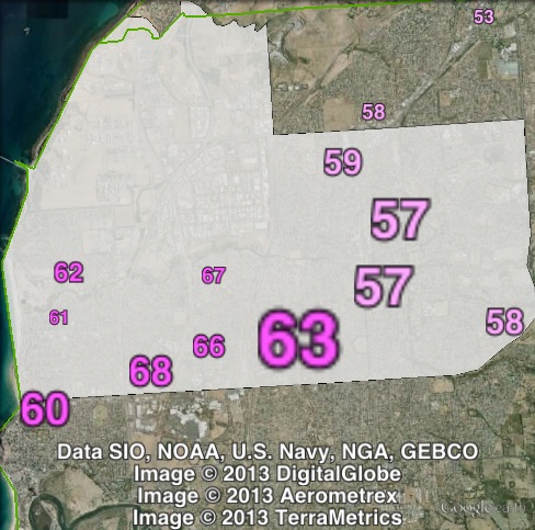 Two-party-preferred votes in Reynell at the 2010 state election.