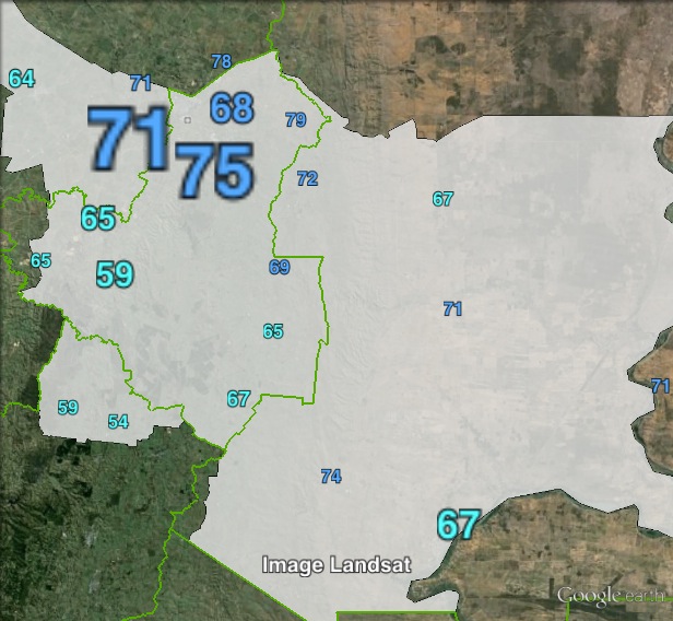 Two-party-preferred votes in Schubert at the 2010 state election.