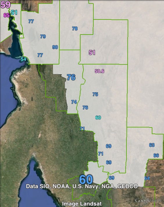 Two-party-preferred votes in Stuart at the 2010 state election.