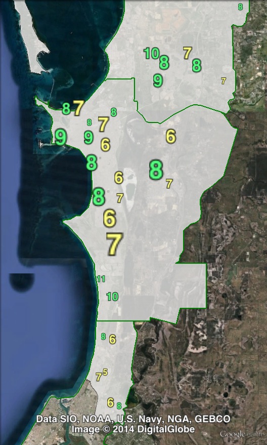 Greens Senate votes in Brand at the 2013 federal election.