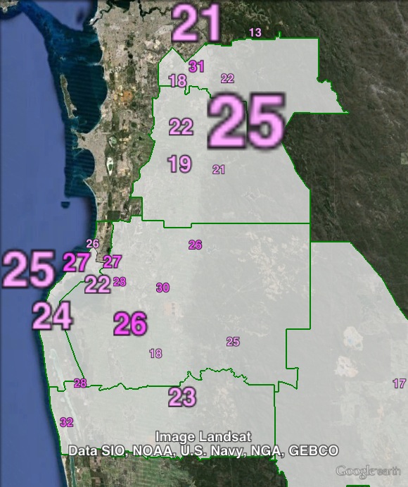 Labor Senate votes in Canning at the 2013 federal election.